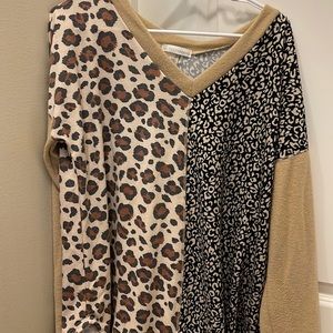 Trendy animal print boutique top - FSL Apparel brand